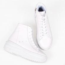 Cargar imagen en el visor de la galería, Tenis en bota de plataforma blanco